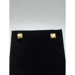 Tiny Delicate Gold Square Earrings Studs